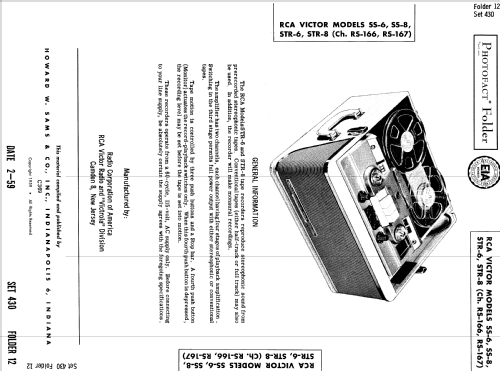 SS-8 CH= RS-166; RCA RCA Victor Co. (ID = 714838) R-Player