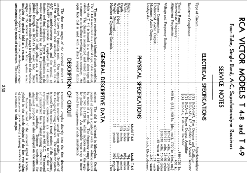 T4-8 ; RCA RCA Victor Co. (ID = 919980) Radio