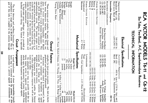 T6-11 ; RCA RCA Victor Co. (ID = 955241) Radio