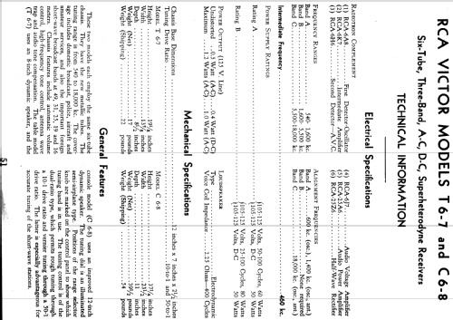T6-7 ; RCA RCA Victor Co. (ID = 955338) Radio