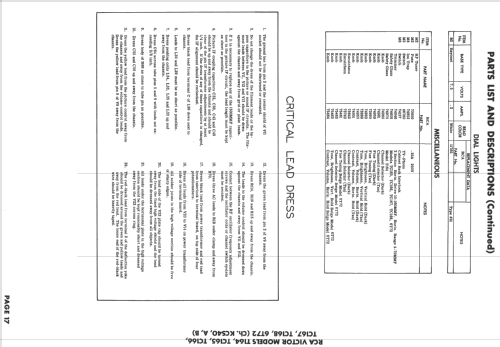 TC166 Ch= KCS40A; RCA RCA Victor Co. (ID = 732722) Television