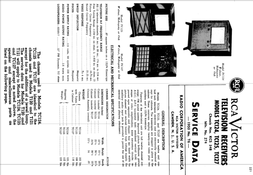 TC-124 Ch= KCS34C; RCA RCA Victor Co. (ID = 1386949) Fernseh-E