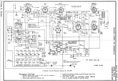 TRK-5 Ch= KC-3A, RC-429, RS- 89A; RCA RCA Victor Co. (ID = 660521) TV Radio