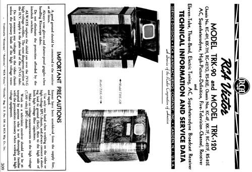 TRK-90 TV-Combination; RCA RCA Victor Co. (ID = 986608) TV Radio