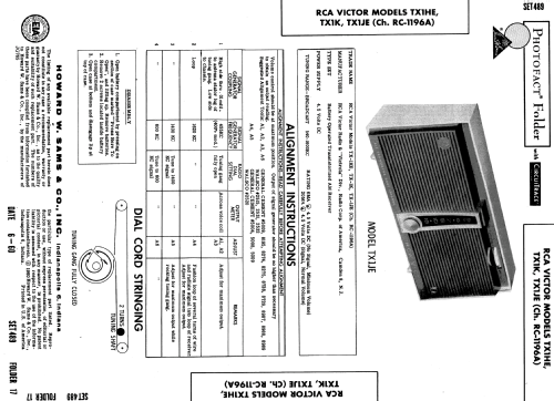 TX-1K Ch= RC-1196A; RCA RCA Victor Co. (ID = 558281) Radio