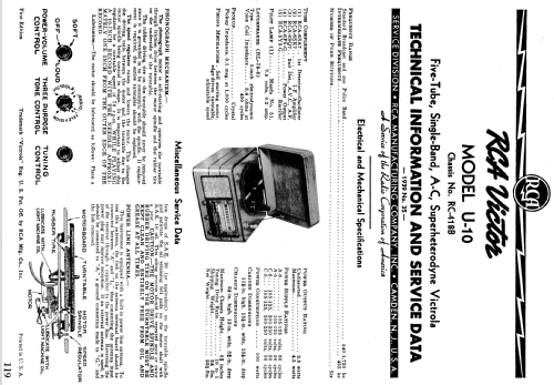 U10 Ch= RC-418B; RCA RCA Victor Co. (ID = 980998) Radio