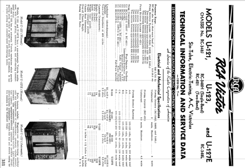 U121 Ch= RC-348J; RCA RCA Victor Co. (ID = 983158) Radio