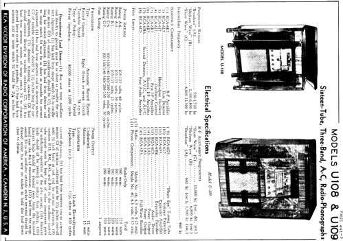 U-108 ; RCA RCA Victor Co. (ID = 1253284) Radio