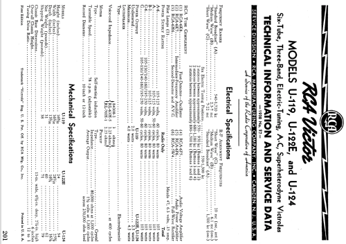 U-119 ; RCA RCA Victor Co. (ID = 976837) Radio