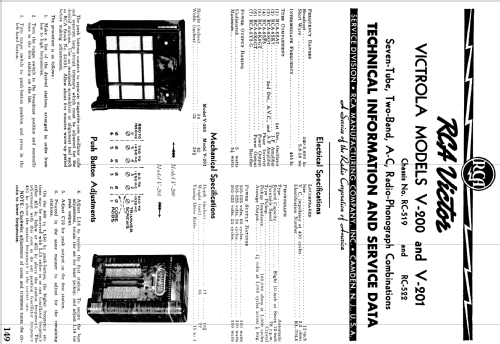 V201 Ch= RC-522; RCA RCA Victor Co. (ID = 1048968) Radio