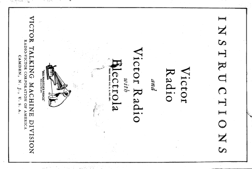 Victor R-52; RCA RCA Victor Co. (ID = 2620357) Radio