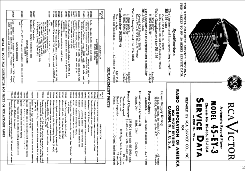 Victrola 45-EY-3 Ch= RS-136C; RCA RCA Victor Co. (ID = 1387492) Enrég.-R