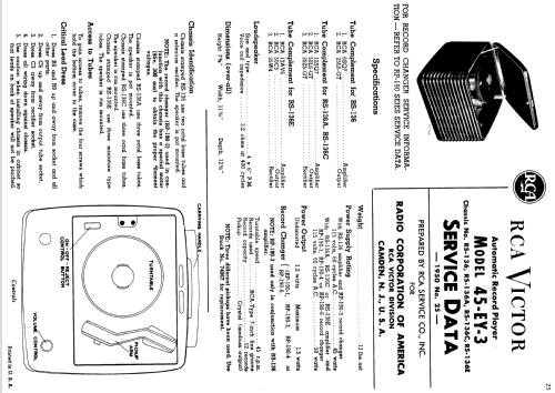 Victrola 45-EY-3 Ch= RS-136E; RCA RCA Victor Co. (ID = 1387515) Ton-Bild