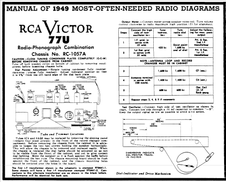 Victrola 77U Ch= RC-1057A; RCA RCA Victor Co. (ID = 100044) Radio