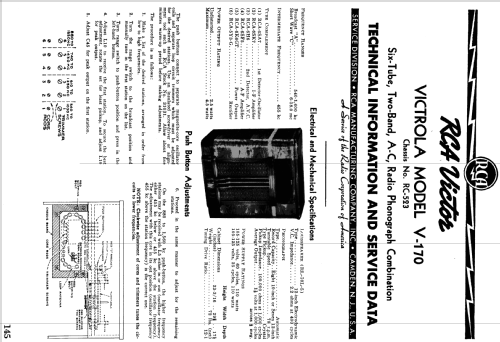 Victrola V170 Ch= RC-523; RCA RCA Victor Co. (ID = 1048501) Radio