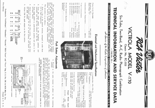 Victrola V170 Ch= RC-523; RCA RCA Victor Co. (ID = 196002) Radio