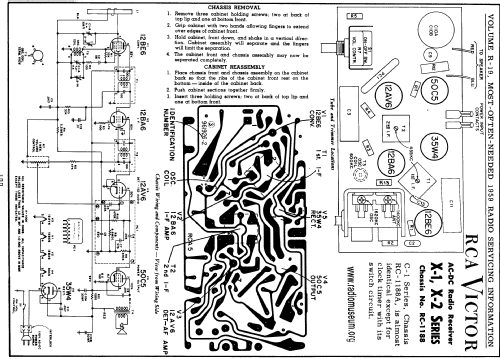X-1 RC-1188 Chassis; RCA RCA Victor Co. (ID = 60382) Radio