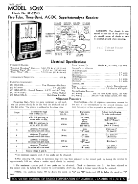 5Q2X Ch= RC-325D; RCA RCA Victor Co. (ID = 3033517) Radio