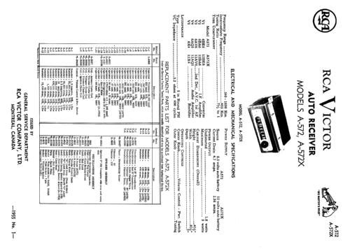 Auto Receiver A-572; RCA Victor (ID = 2207108) Car Radio