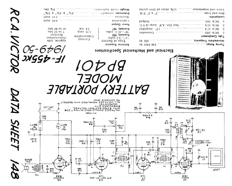 BP401 ; RCA Victor (ID = 833015) Radio