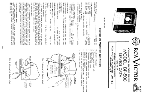 BP-500 ; RCA Victor (ID = 2232688) Radio