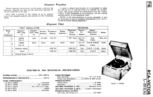 L-201 ; RCA Victor (ID = 2761313) Radio