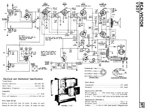 V307 Radio RCA Victor International, Montreal, Build 1950, 1 Pictures ...