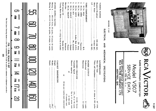 V507 ; RCA Victor (ID = 2231819) Radio