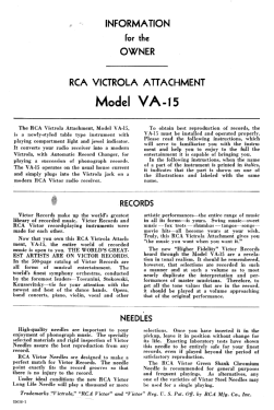 Victrola VA-15; RCA Victor (ID = 3019578) Sonido-V