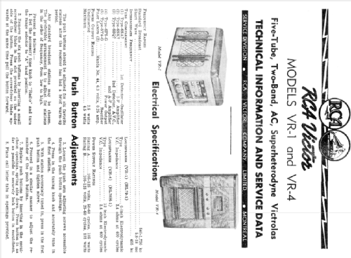 VR-1 ; RCA Victor (ID = 593749) Radio