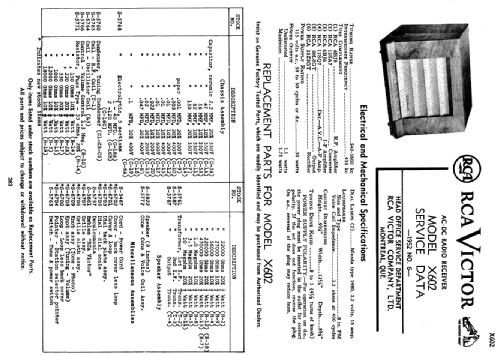 X602 ; RCA Victor (ID = 2231298) Radio