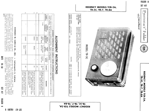 TCR-2A ; Regency brand of I.D (ID = 772794) Radio