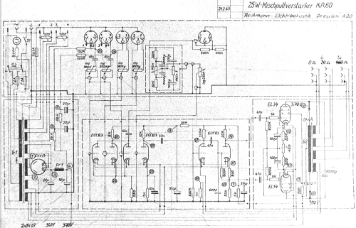 Kraftverstärkeranlage KR60; Reissmann (ID = 525543) Ampl/Mixer