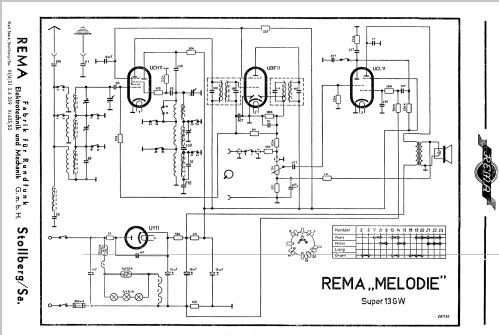Melodie 13GW; REMA, Fabrik für (ID = 2284064) Radio