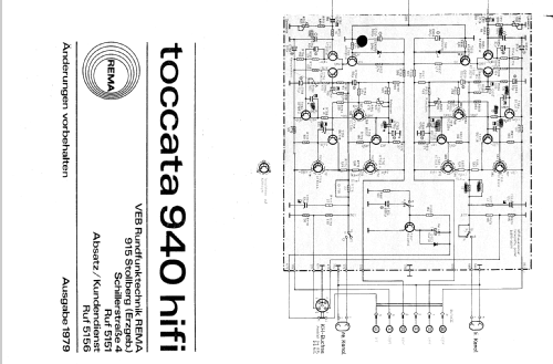 Toccata 940 hifi; REMA, Fabrik für (ID = 201610) Radio