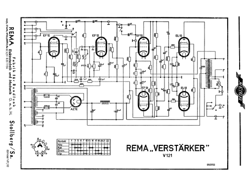 Verstärker V121; REMA, Fabrik für (ID = 2283296) Ampl/Mixer