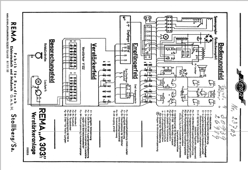 Verstärkerschrank A303; REMA, Fabrik für (ID = 2283295) Radio