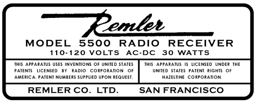 5500 'Scottie Pup' ; Remler Co. Ltd.; San (ID = 3101425) Radio