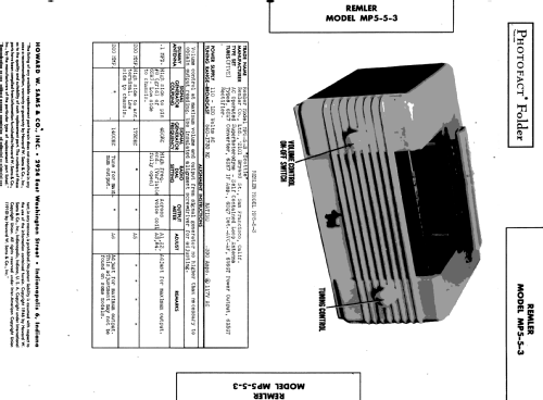 Scottie MP5-5-3; Remler Co. Ltd.; San (ID = 510600) Radio