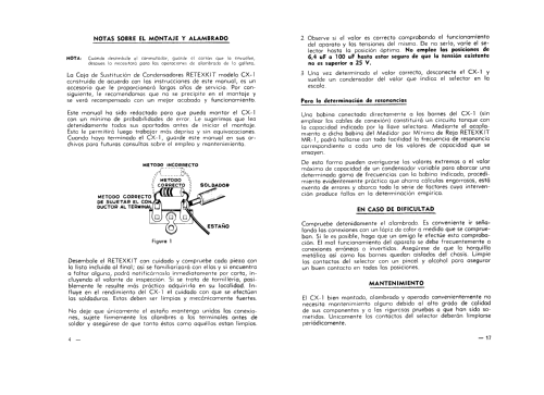 Caja de Sustitucion de Condensadores CX-1; Retex S.A.; (ID = 1479001) Ausrüstung