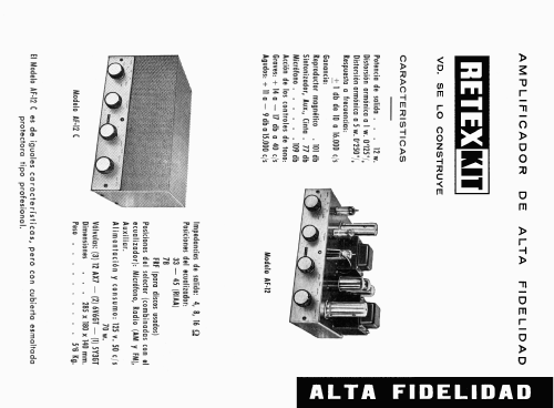Amplificador de Alta Fidelidad AF-12; Retex S.A.; (ID = 1537453) Ampl/Mixer