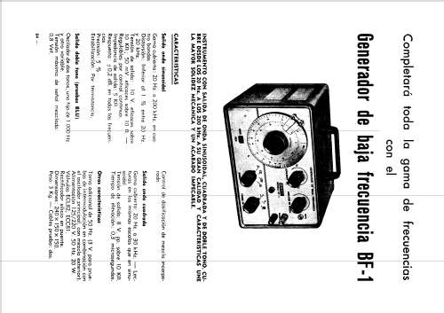 Generador de Baja Frecuencia BF-1; Retex S.A.; (ID = 1539009) Ausrüstung