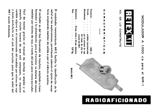 Modulador transistorizado para MR-1 MR-3; Retex S.A.; (ID = 1537029) Equipment