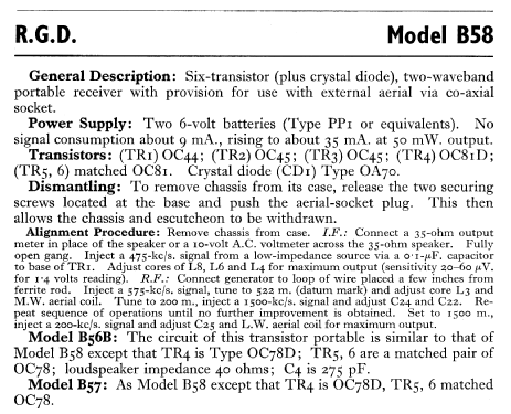 B58; RGD Brand, Radio (ID = 598279) Radio