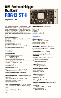 Breitband-Trigger Oszillograf ROG13 ST-II; RIM bzw. Radio-RIM; (ID = 3014127) Equipment