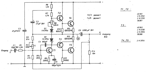 Endverstärker-Baugruppe - 20/15 Watt BG 15D; RIM bzw. Radio-RIM; (ID = 1705398) Verst/Mix