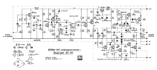 Hochleistungs - Endstufenbaugruppe 100 W HiFi BG100; RIM bzw. Radio-RIM; (ID = 1709912) Ampl/Mixer