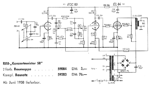 Konzertmeister ; RIM bzw. Radio-RIM; (ID = 2443050) Ampl/Mixer