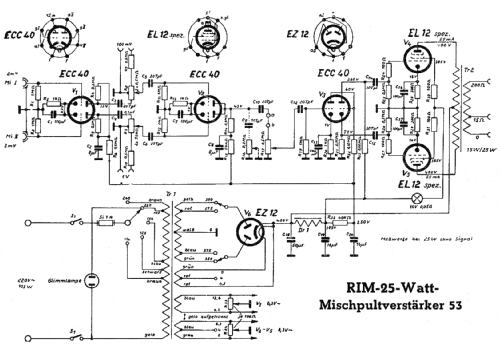 Mischpultverstärker 53; RIM bzw. Radio-RIM; (ID = 349567) Bausatz