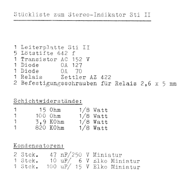 Stereo-Indikator Sti-2; RIM bzw. Radio-RIM; (ID = 1724703) Kit